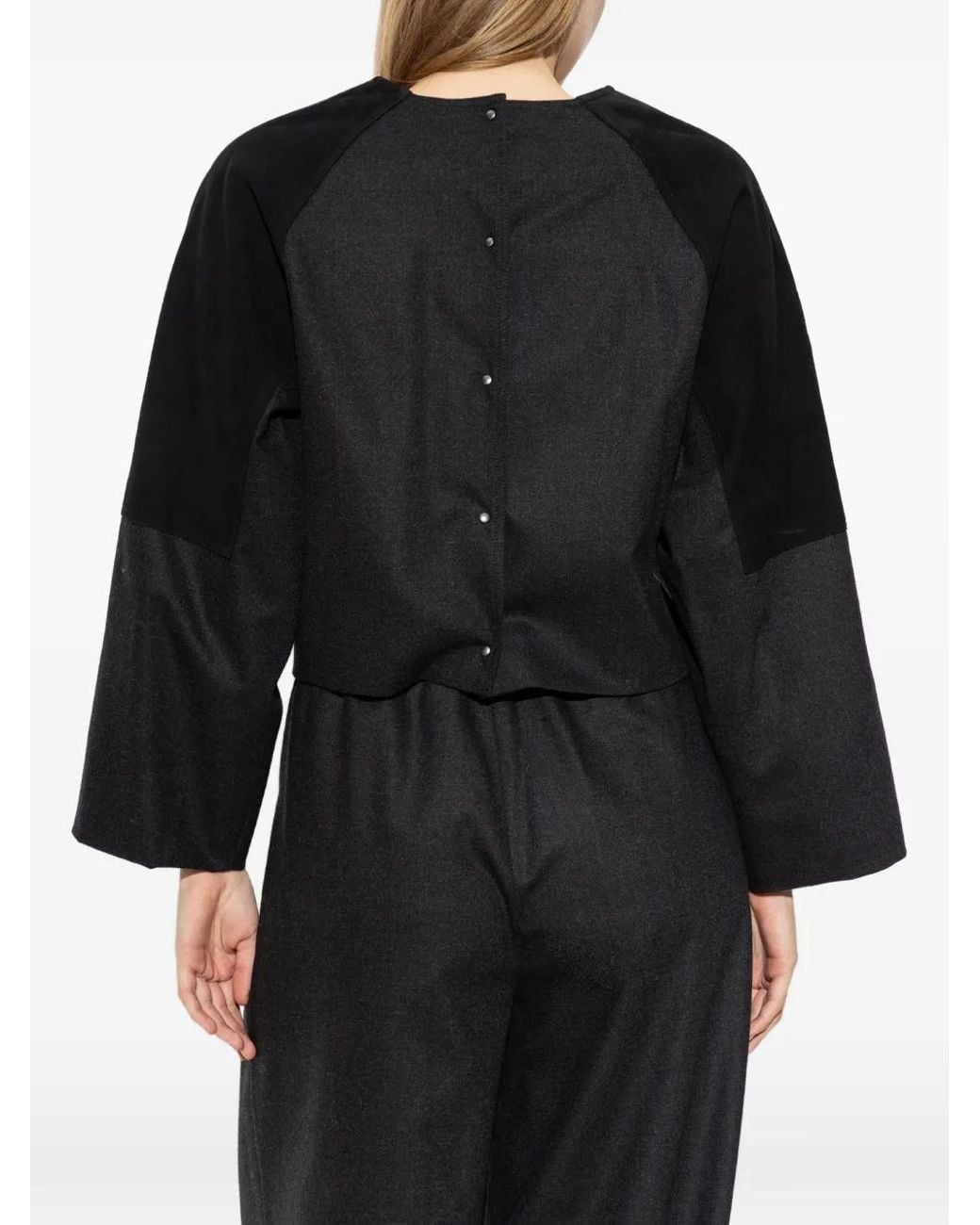 Max Mara Wollen Flanellen Blouse in het Black