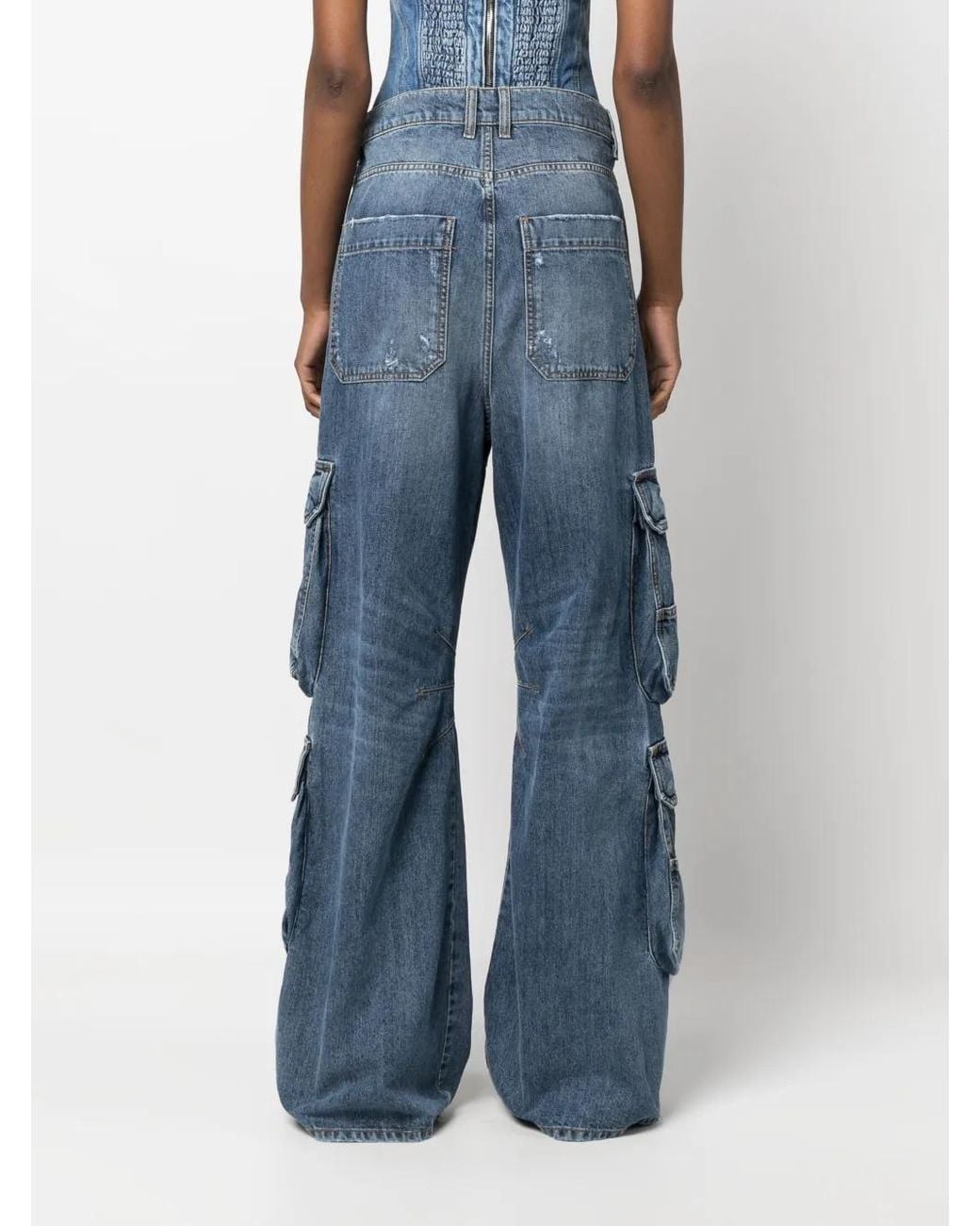 DIESEL Blue Mid-waisted Cargo