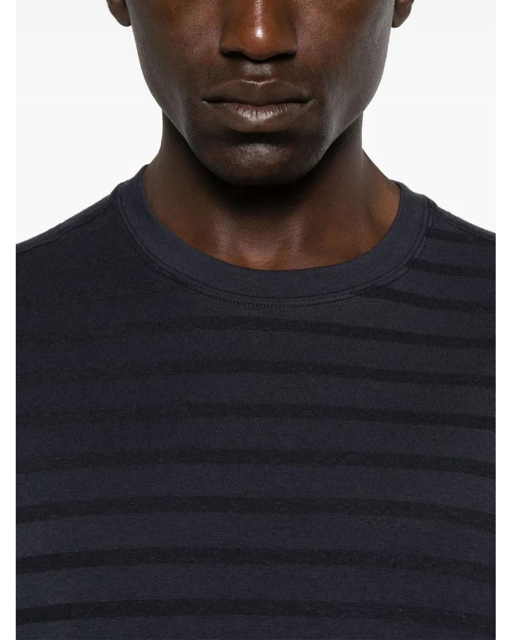 Zegna Black Striped T-Shirt for men