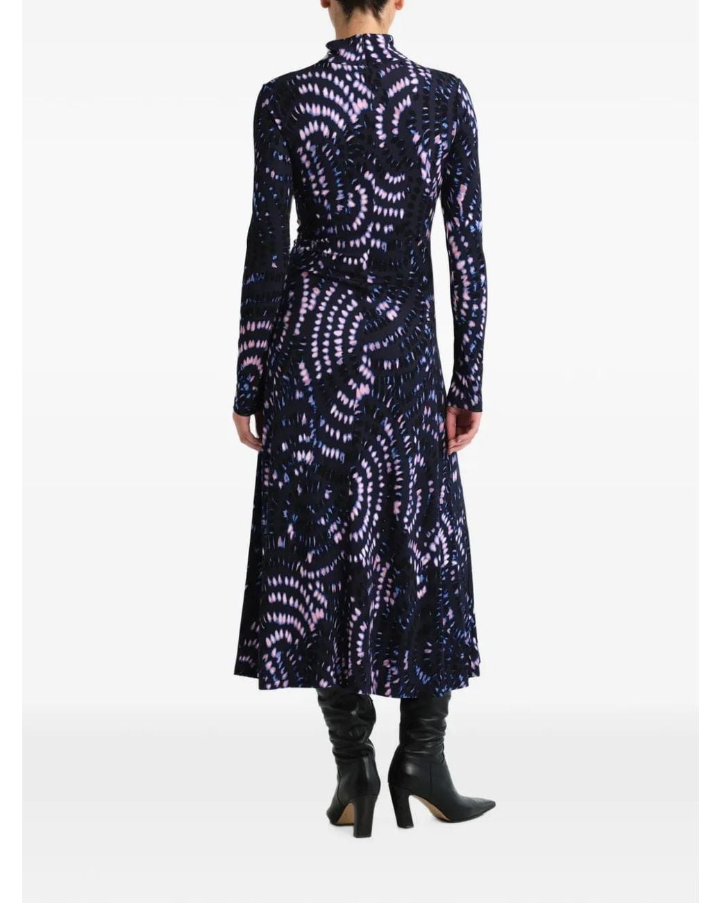 Cara Cara Blue Hera Gathered-Detail Midi Dress
