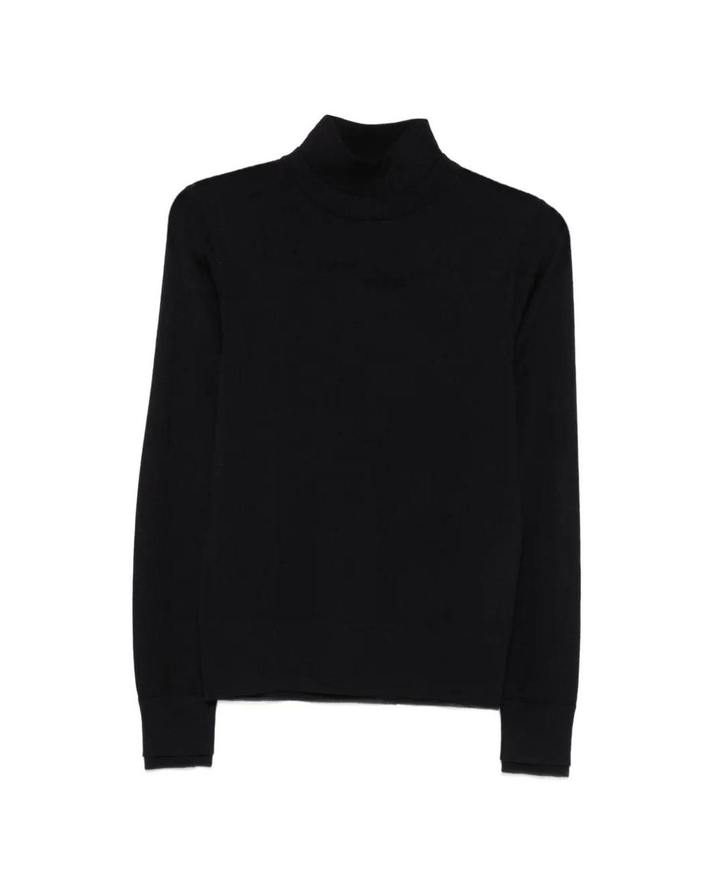 Seventy Black High-Neck Fine-Knit Sweater