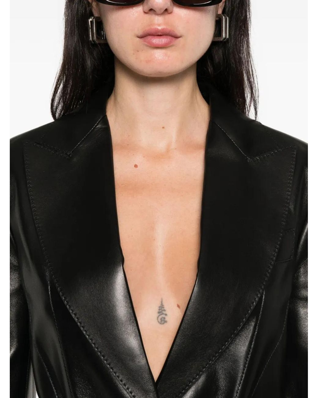 Tom Ford Black Notched-Lapel Leather Jacket