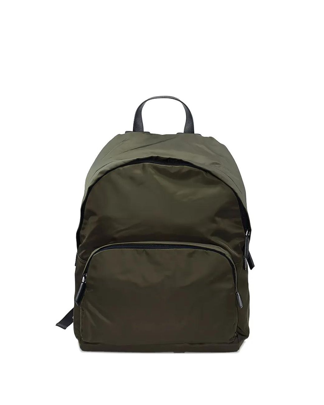 Prada Green Logo-Plaque Backpack for men
