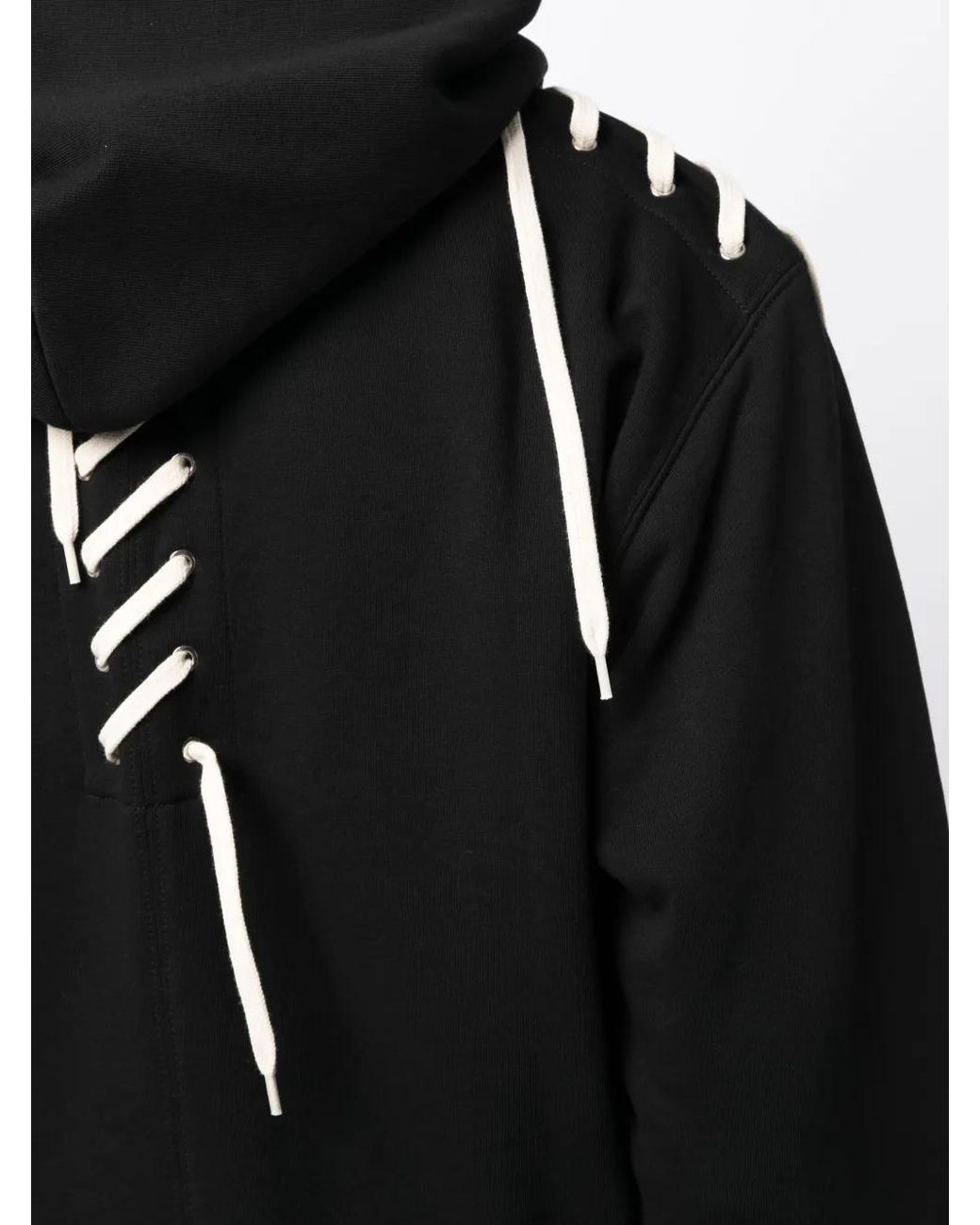 Craig Green Black Lace-Up Detailing Hoodie for men
