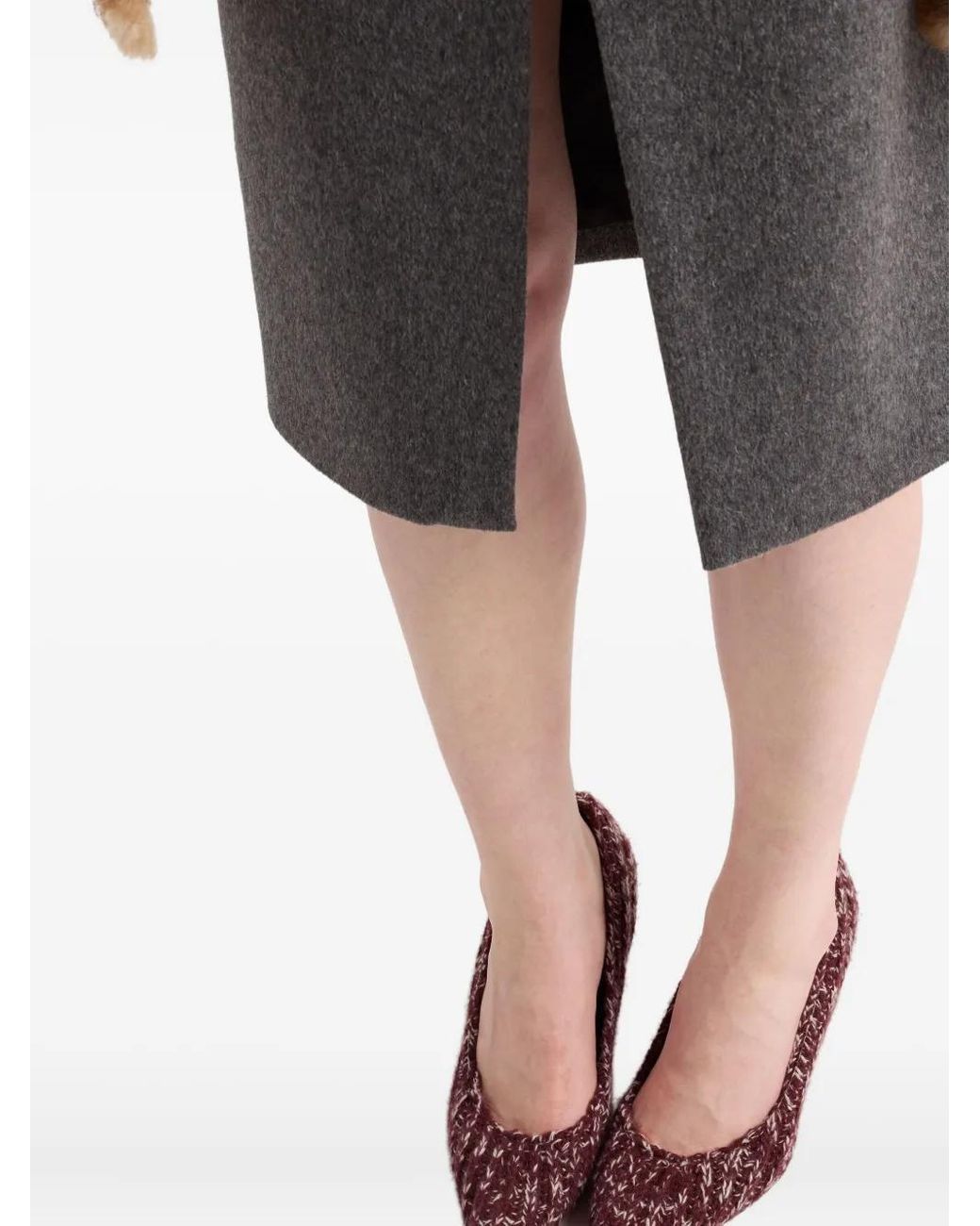 Prada Gray Loden Pencil Skirt