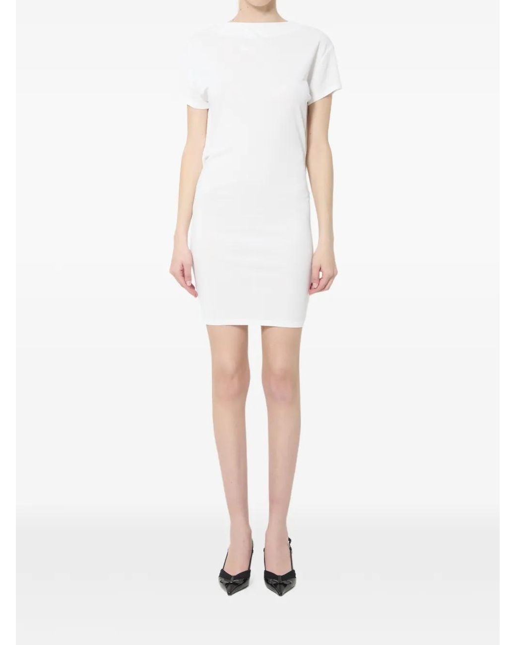 Jacquemus White The Mistral Short-Sleeve Dress