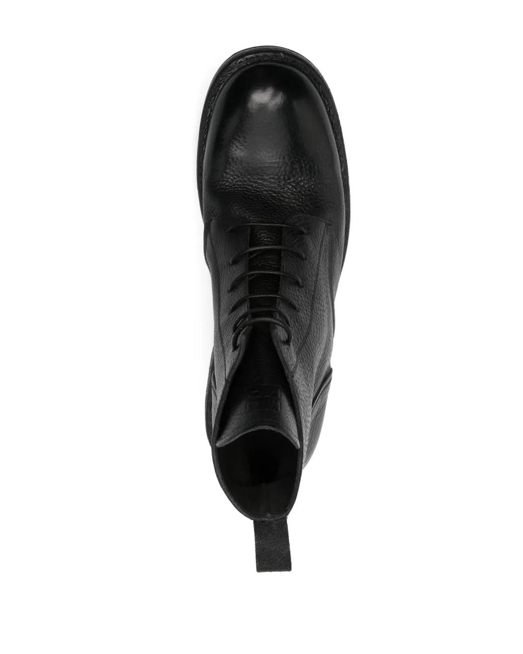 Moma Black Leather Ankle Boots for men