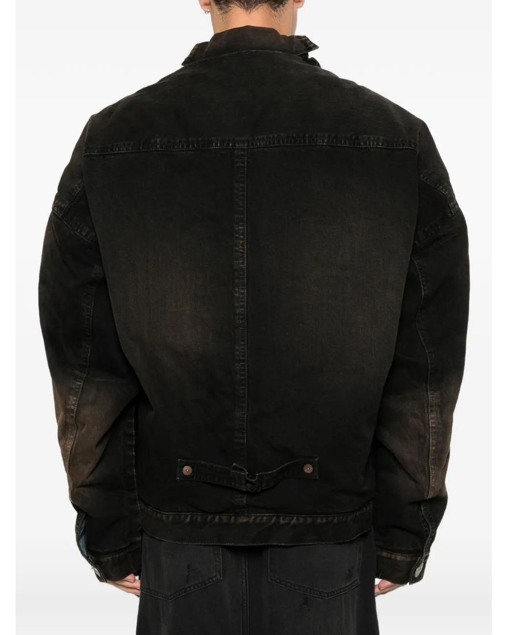 Maison Mihara Yasuhiro Black Combined Quilt Denim Jacket for men