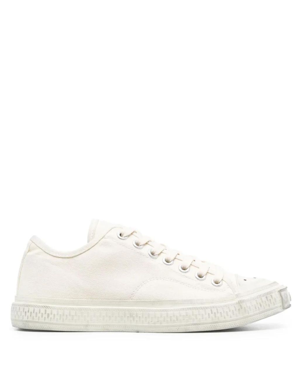 Acne White Ballow Soft Tumbled Tag Sneakers