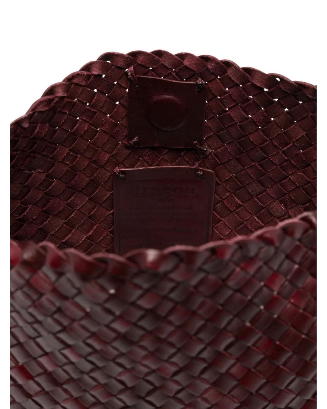Dragon Diffusion Purple Woven-Leather Tote Bag