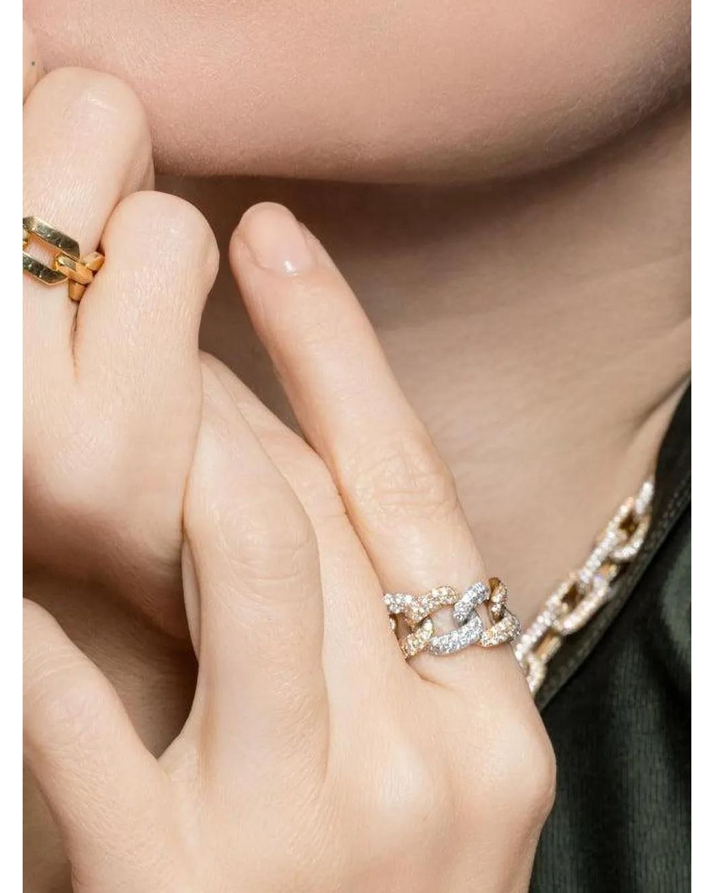 SHAY Metallic Essential Link Diamond Ring