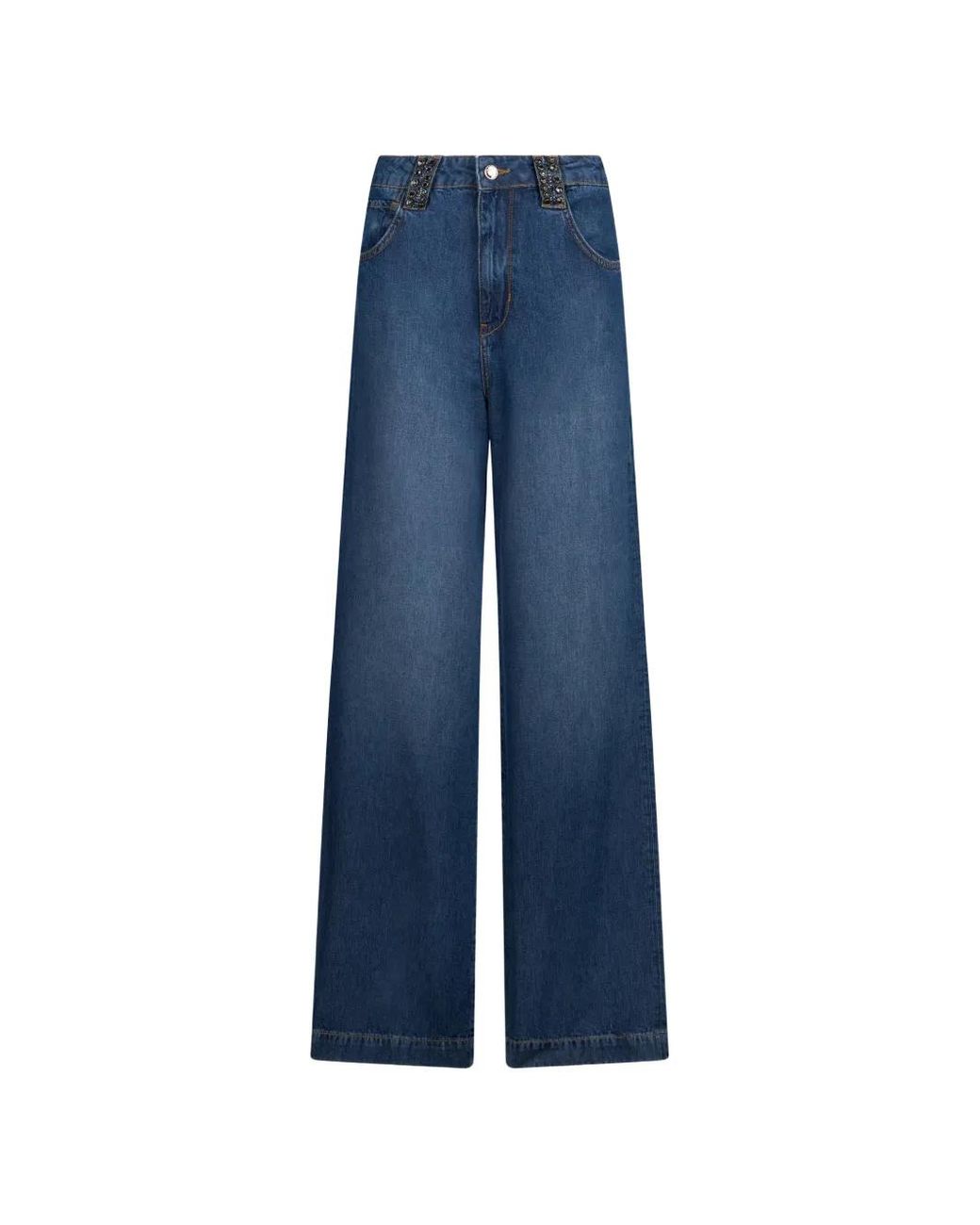Liu Jo Blue High-Rise Flared Jeans