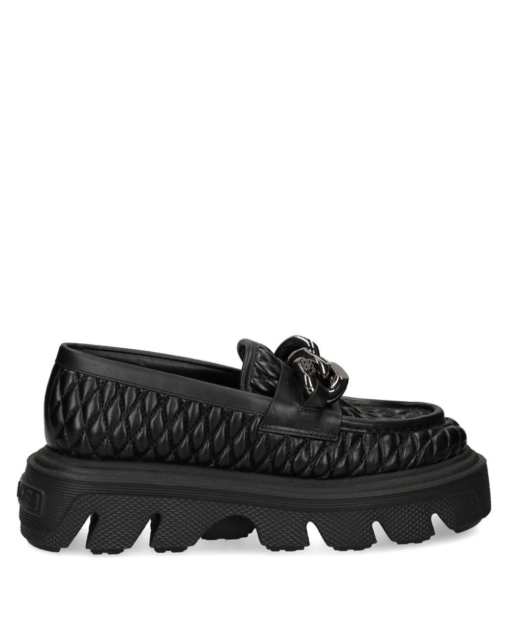 Casadei Black Quilted Loafers