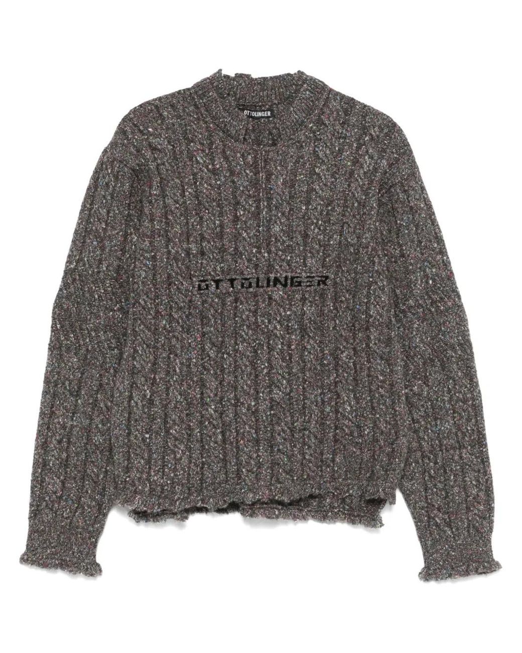OTTOLINGER Gray Grob Gestrickter Pullover