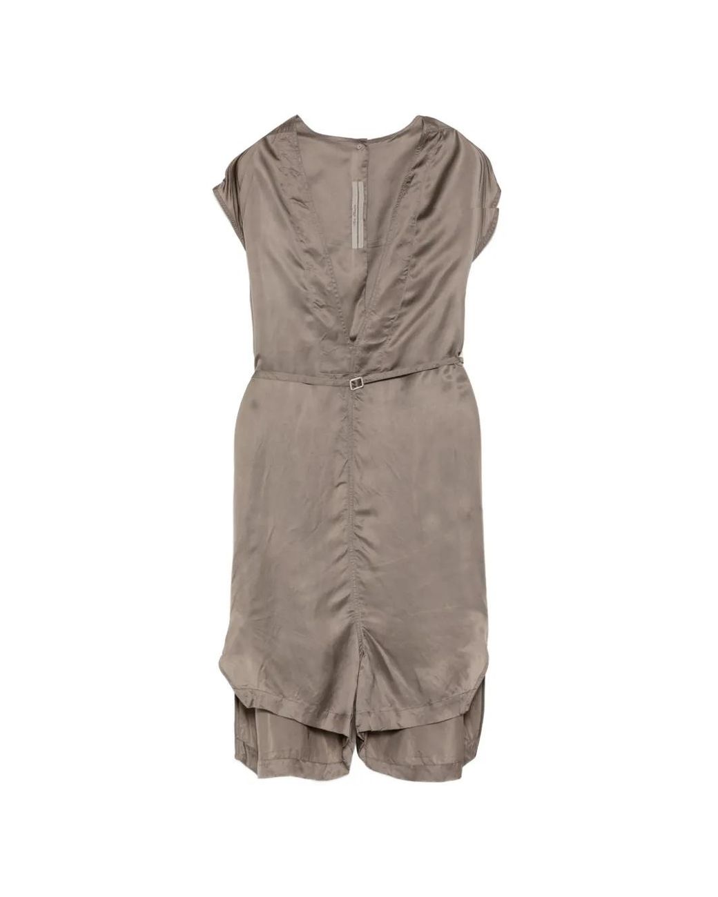 Rick Owens Gray Short-Sleeves Jumpsuit