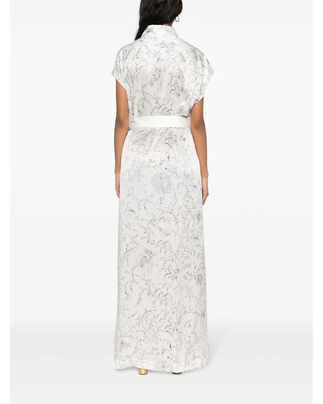 Fabiana Filippi White Elegant Silk Mini Dress For