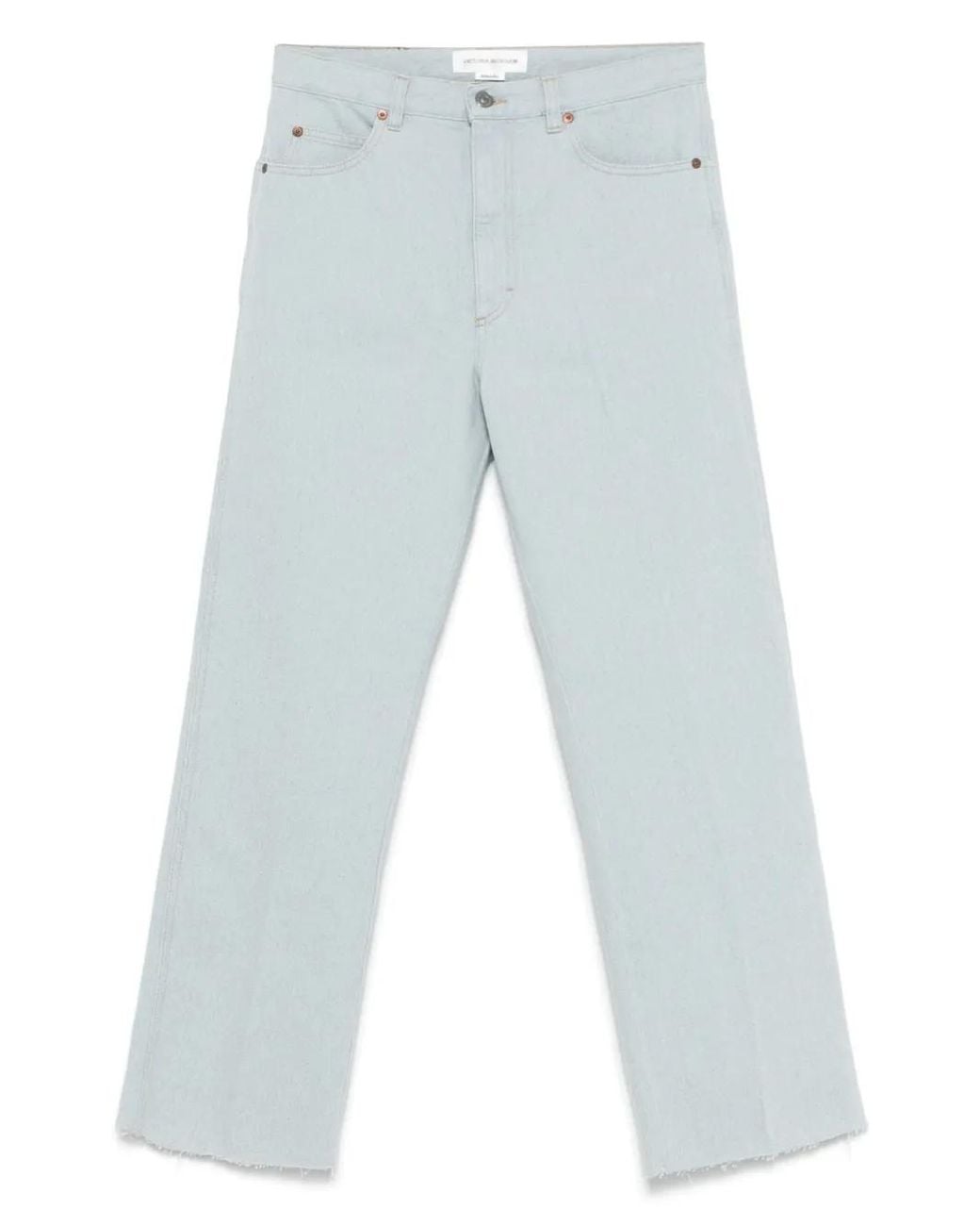 Victoria Beckham Blue Logo-Patch Jeans