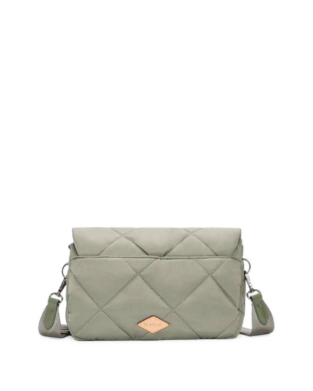 MZ Wallace Gray Madison Quilted Crossbody Bag