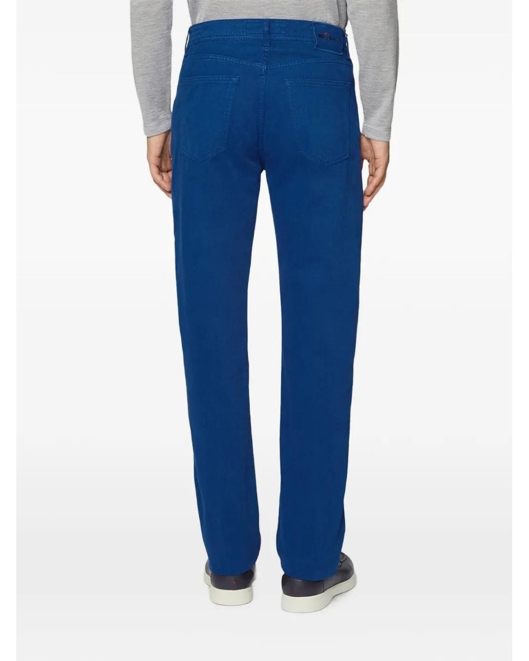 Kiton Blue Slim-Fit Five-Pocket Jeans for men