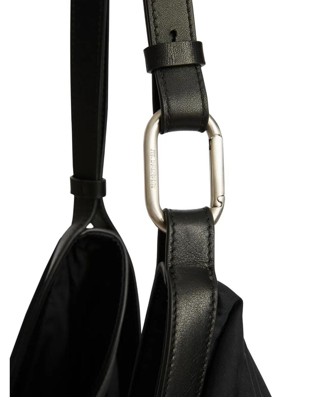 Jil Sander Black Leather-Strap Tote Bag for men