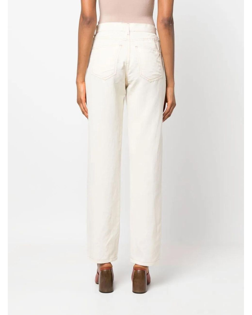 Giuliva Heritage White Thedan High-Rise Straight Jeans