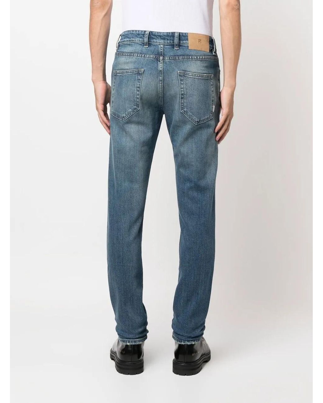 PT Torino Blue Light-Wash Slim-Fit Jeans for men