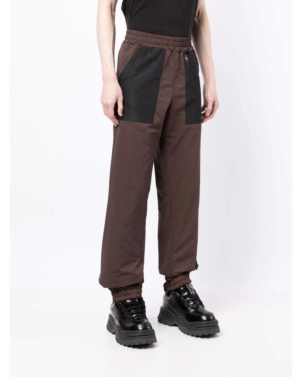 (DI)VISION Black Colour-Block Track Pants for men