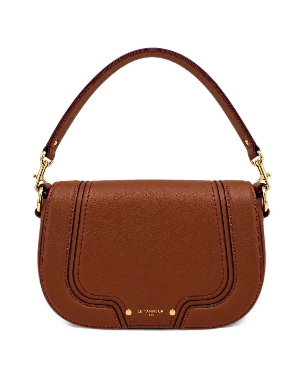 Le Tanneur Brown Medium Grained Shoulder Bag
