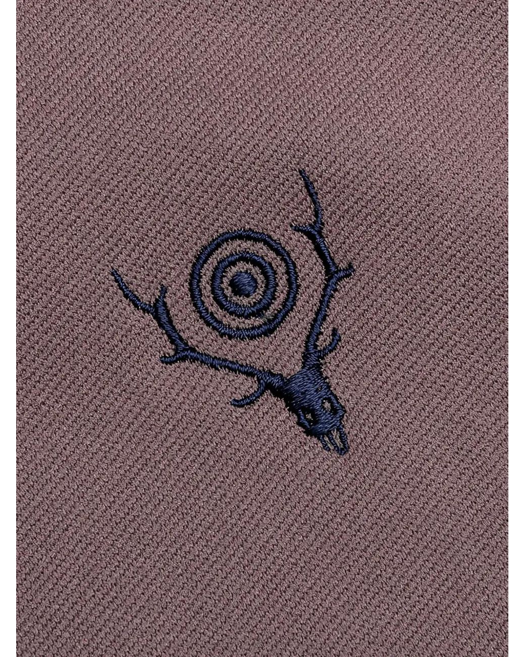 South2 West8 Purple Embroidered-Logo Jacket for men