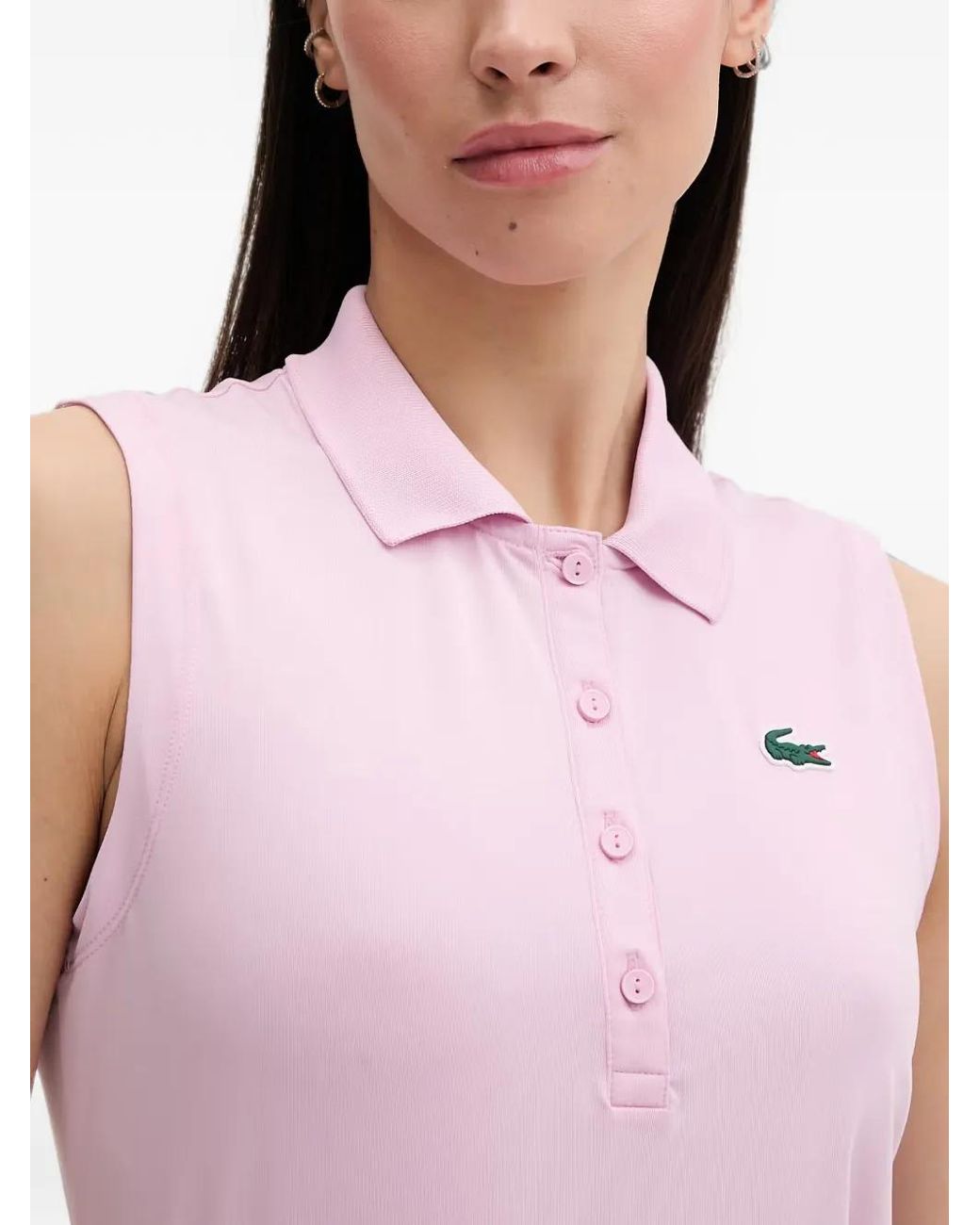 Lacoste Purple Slim Fit Uv Protect Stretch Golf Polo