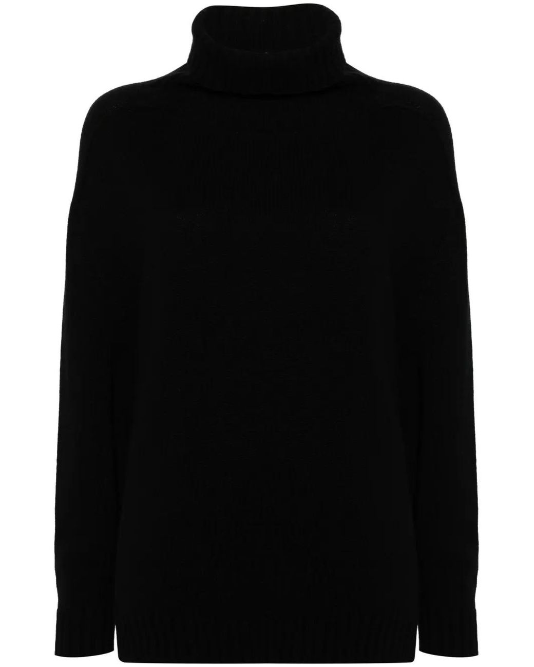 Bompard Black Hammer-Sleeve Round-Neck Sweater