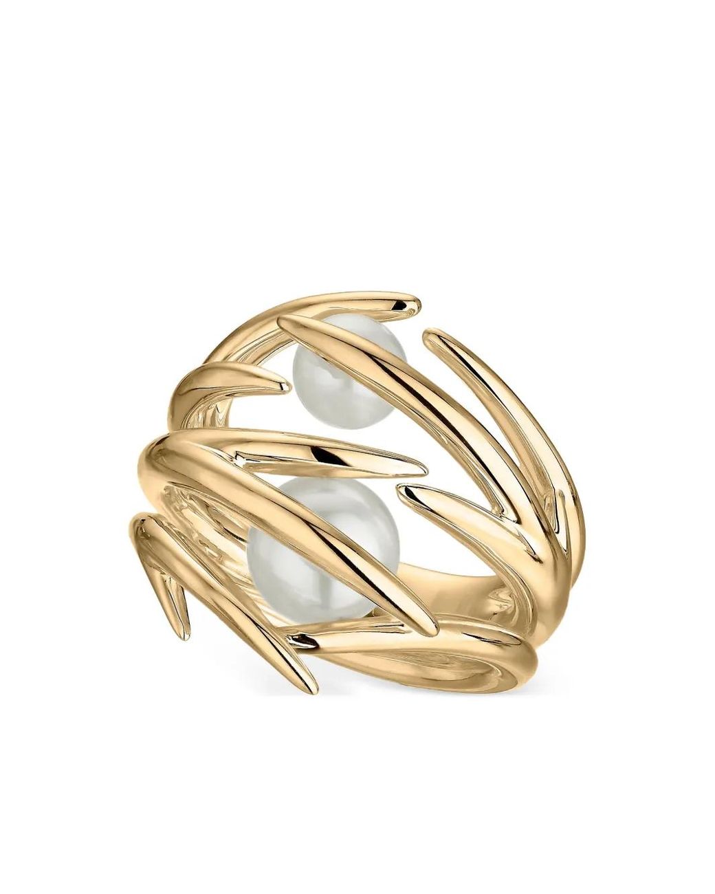 Shaun Leane 18Kt Vermeil Pearl Ring in Metallic | Lyst