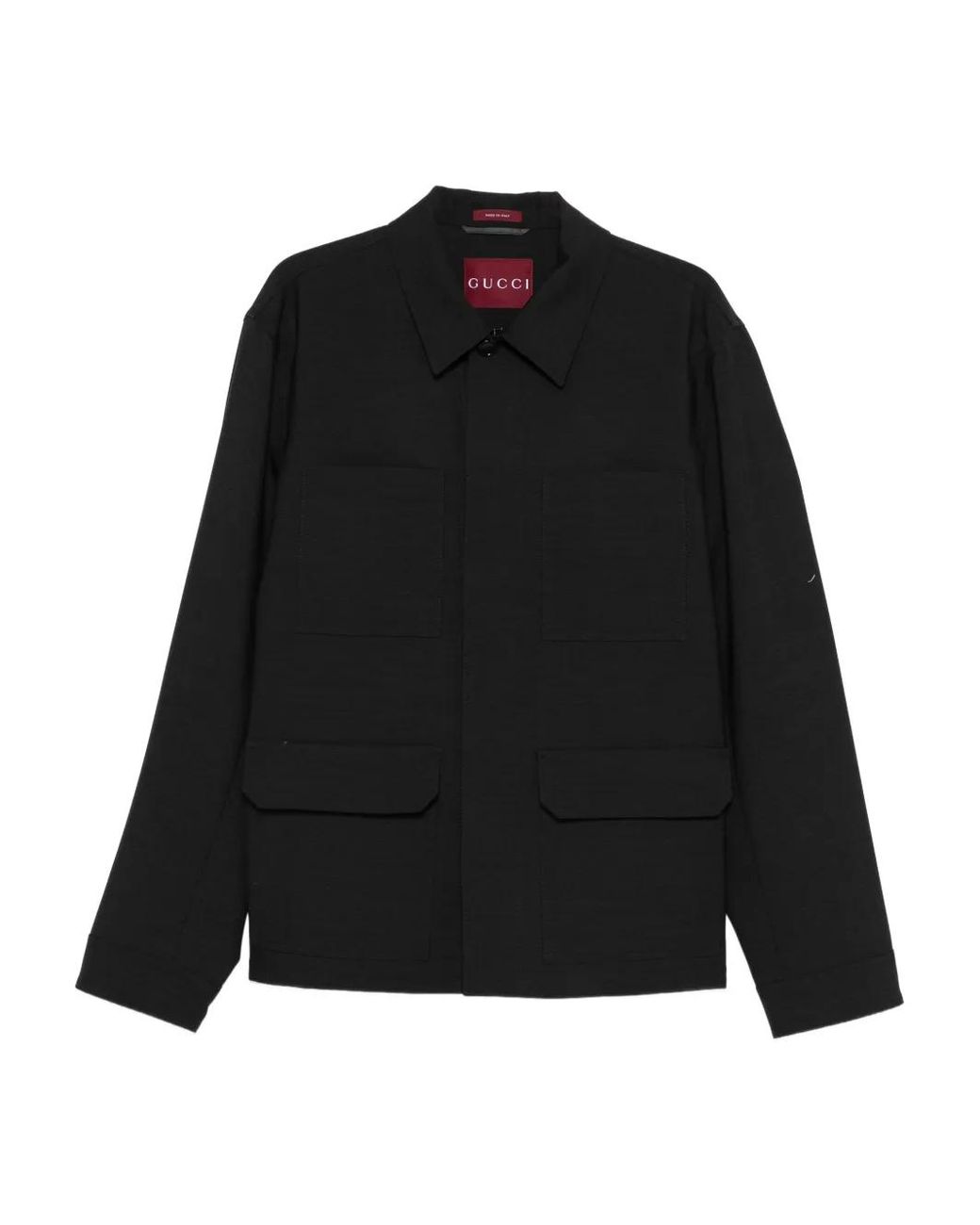 メンズ Gucci シャツジャケット ブラック | Lyst