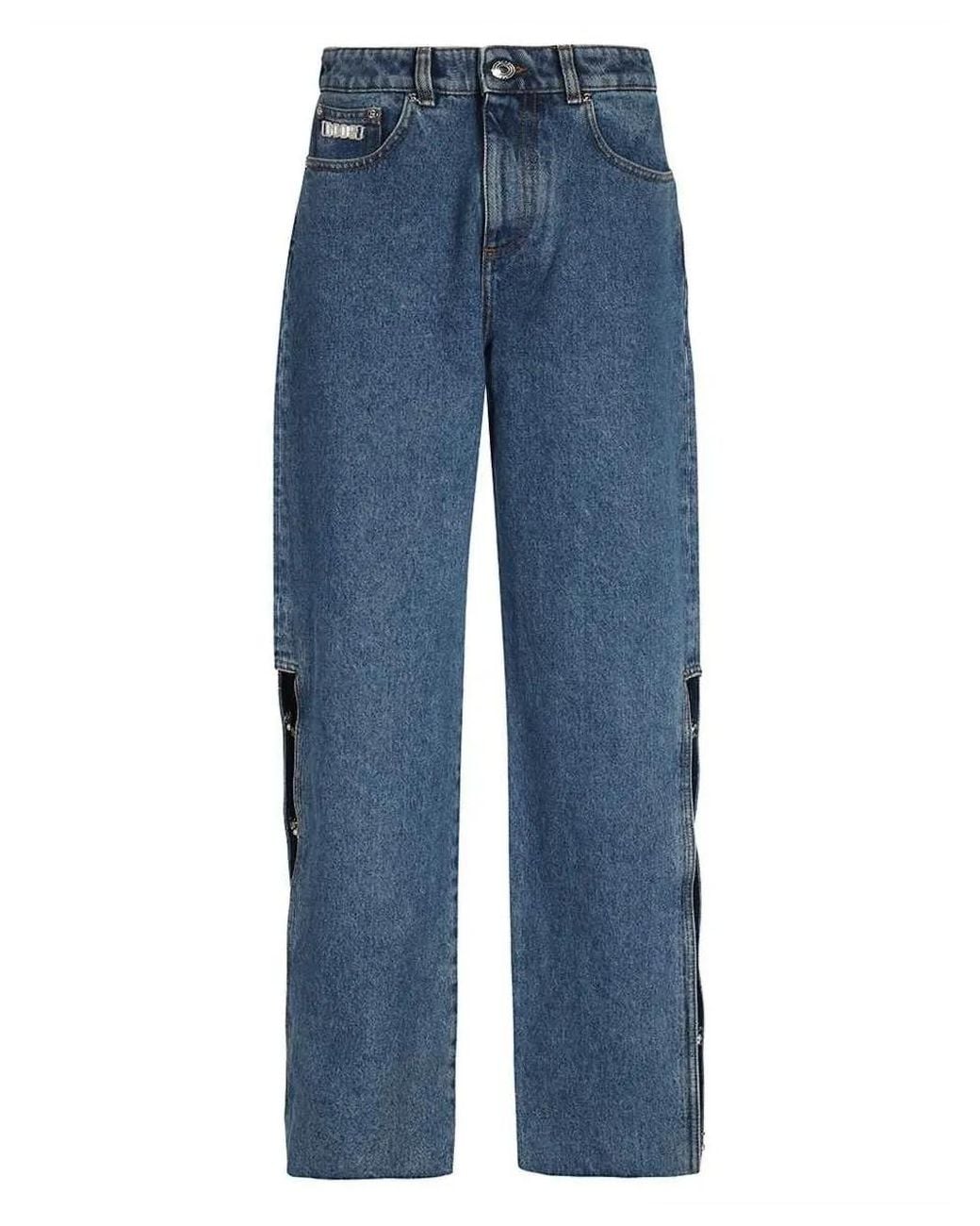 Gcds Blue Wide-Leg Jeans