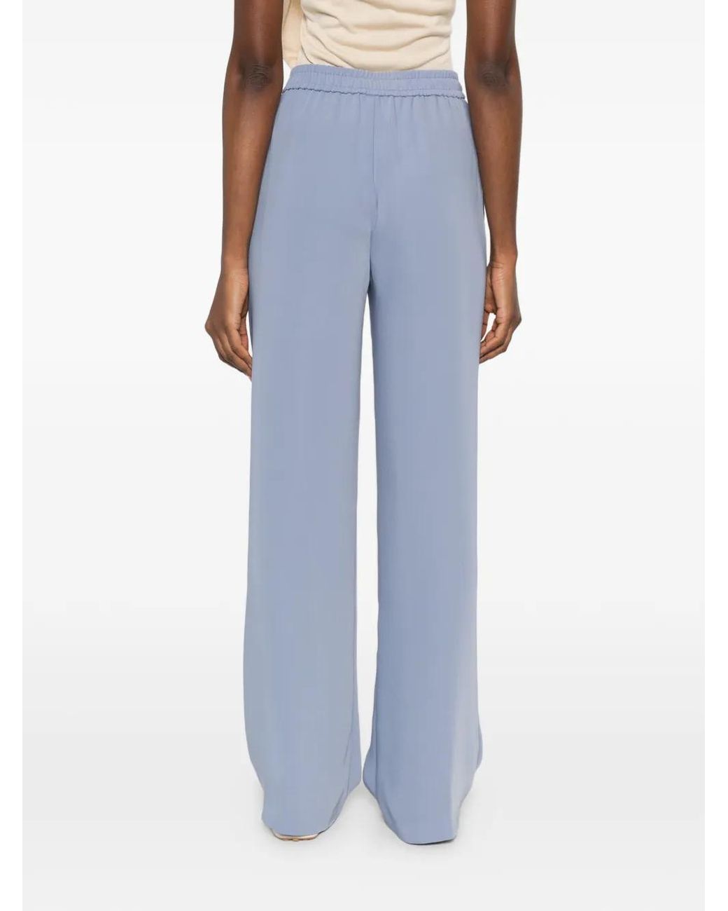 Herno Blue Drawstring Palazzo Pants