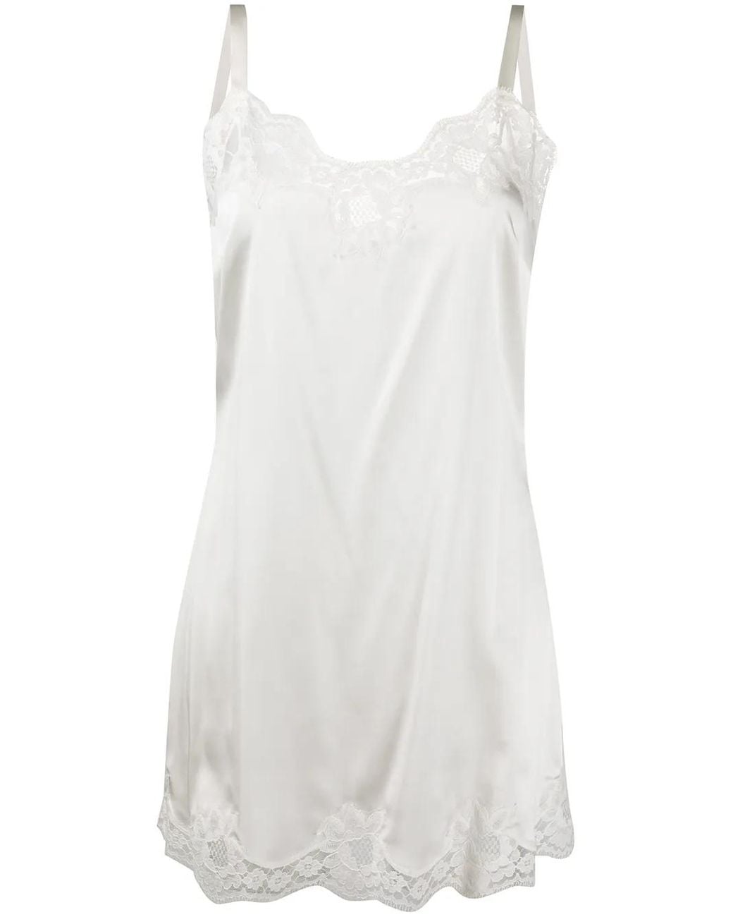 Dolce & Gabbana White Lace-Trim Nightdress