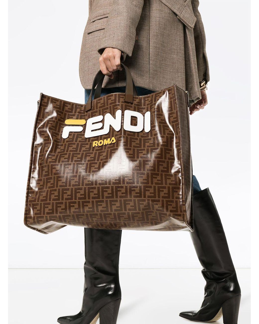 Fendi mania top tote bag
