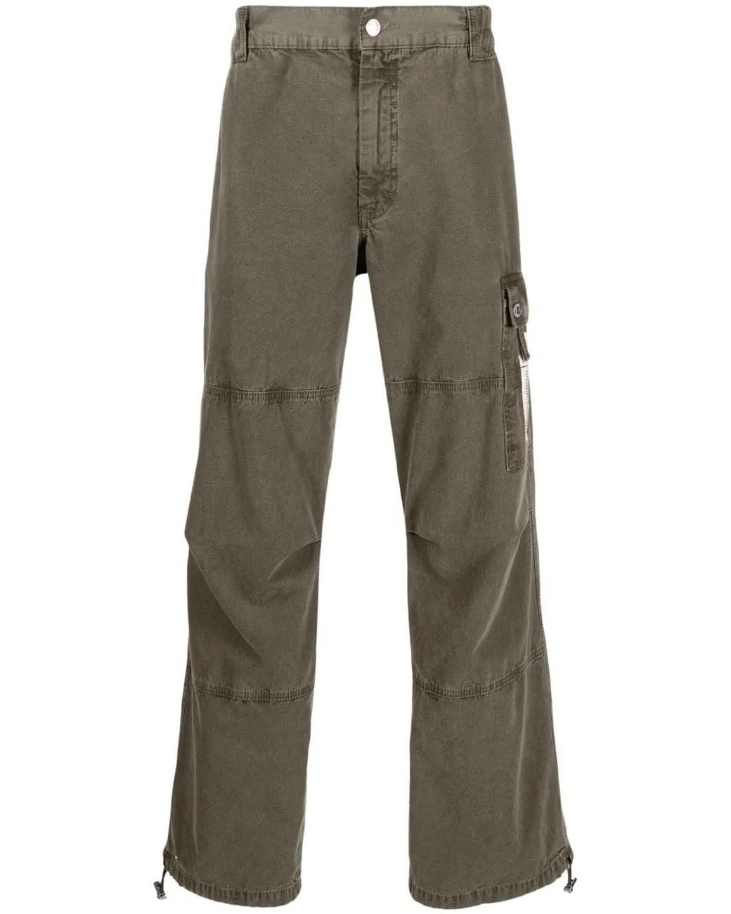 Moschino Gray Tapered-Leg Cargo Trousers for men