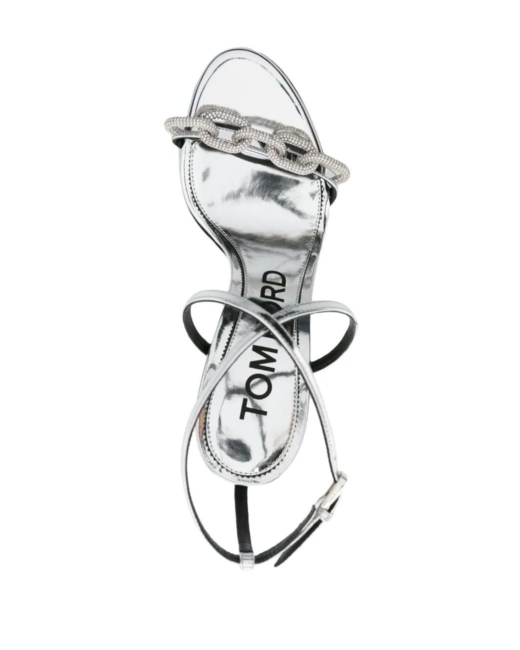 Tom Ford White 105Mm Crystal-Embellished Sandals