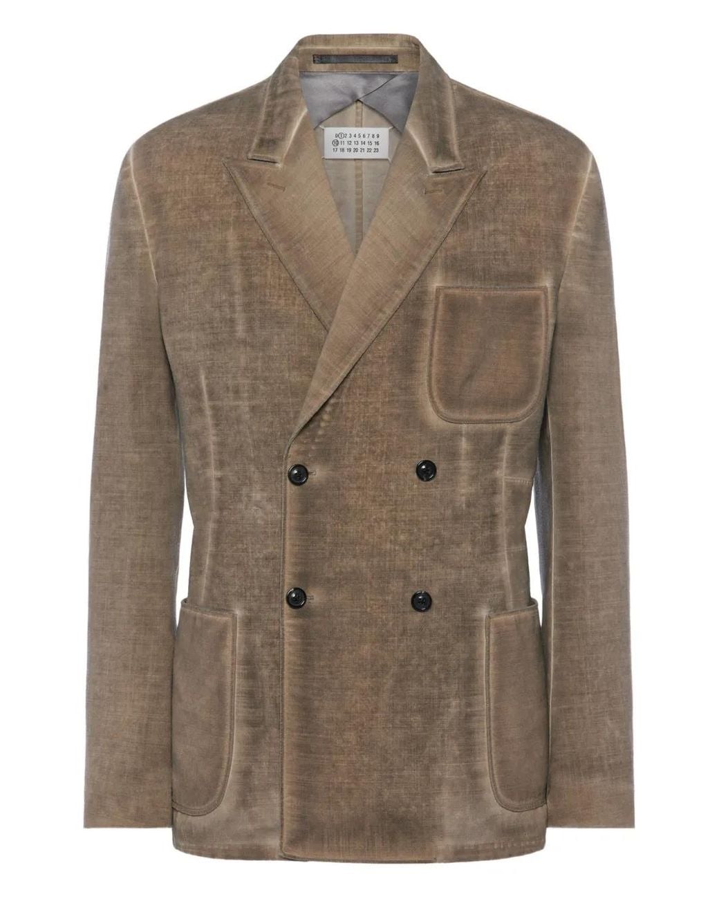Maison Margiela Brown Double-Breasted Wool Jacket for men