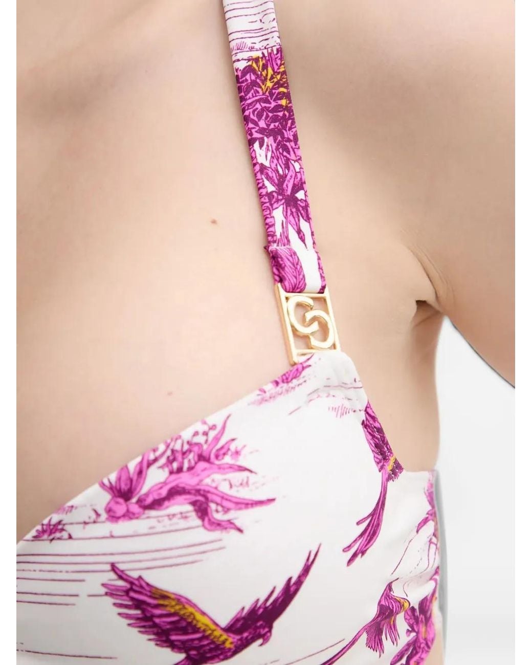 Chantelle Pink Toile De Jouy-Print Bikini