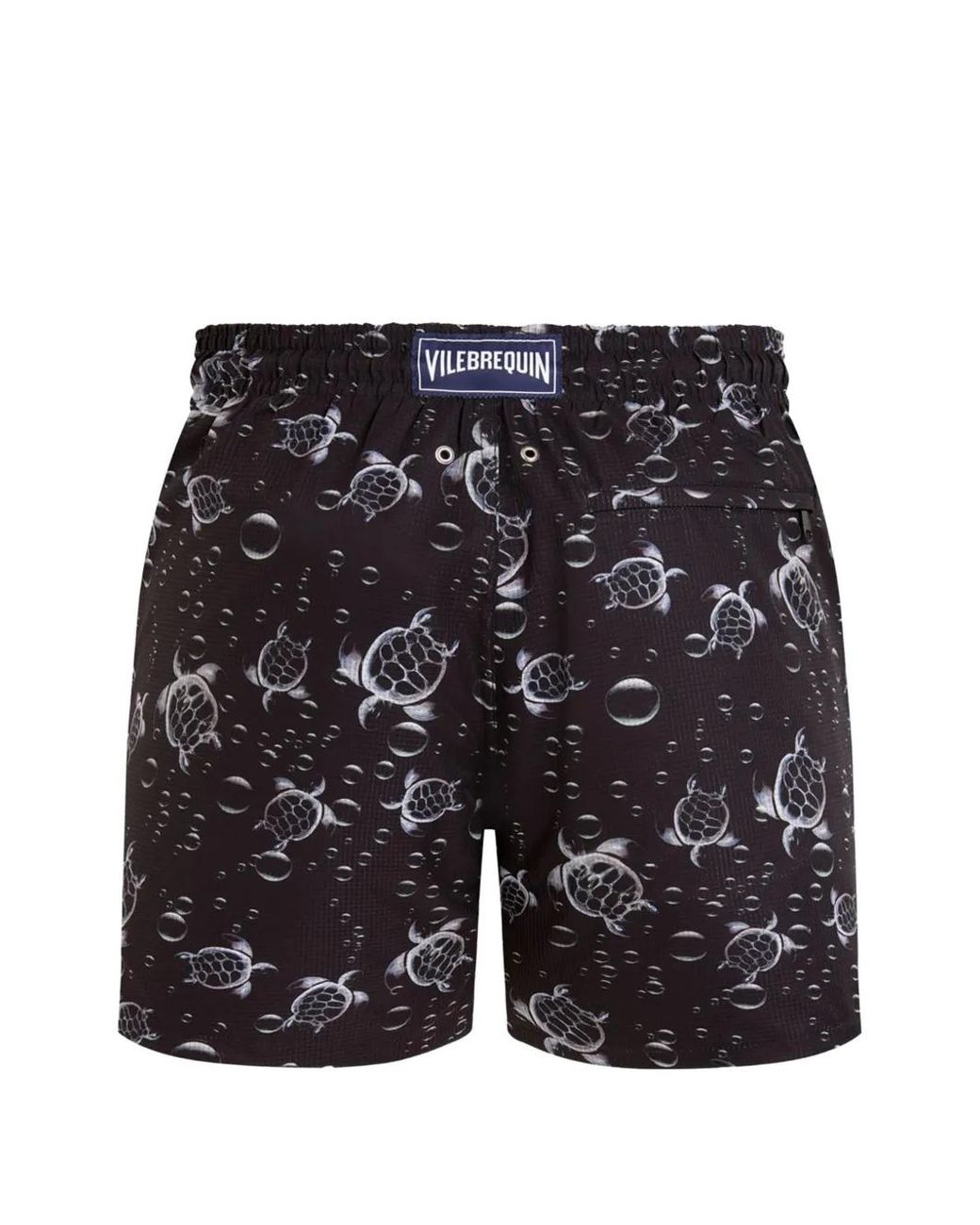 Vilebrequin Black Turtle-Print Drawstring Shorts for men
