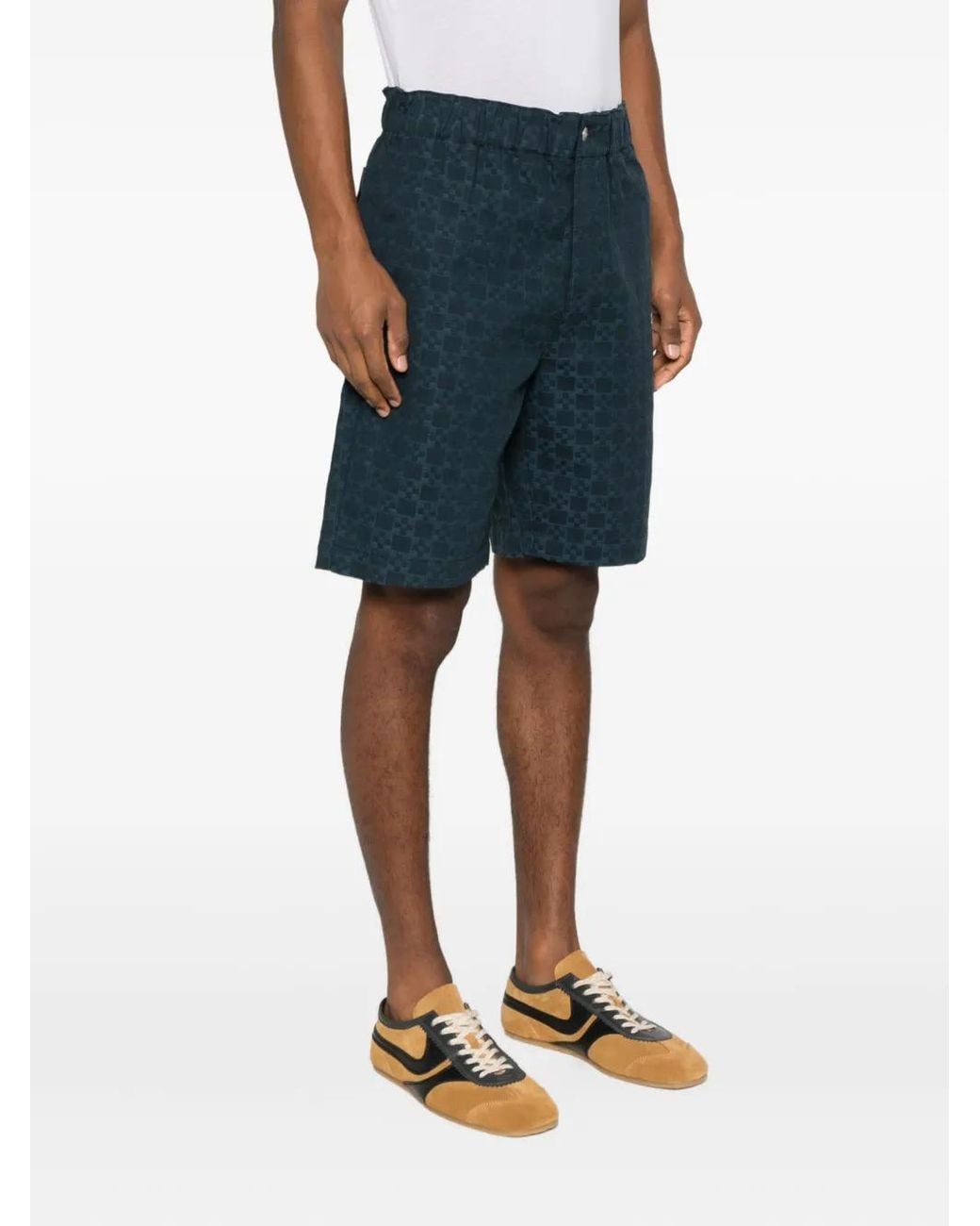 Sandro Blue Square-Pattern Short for men