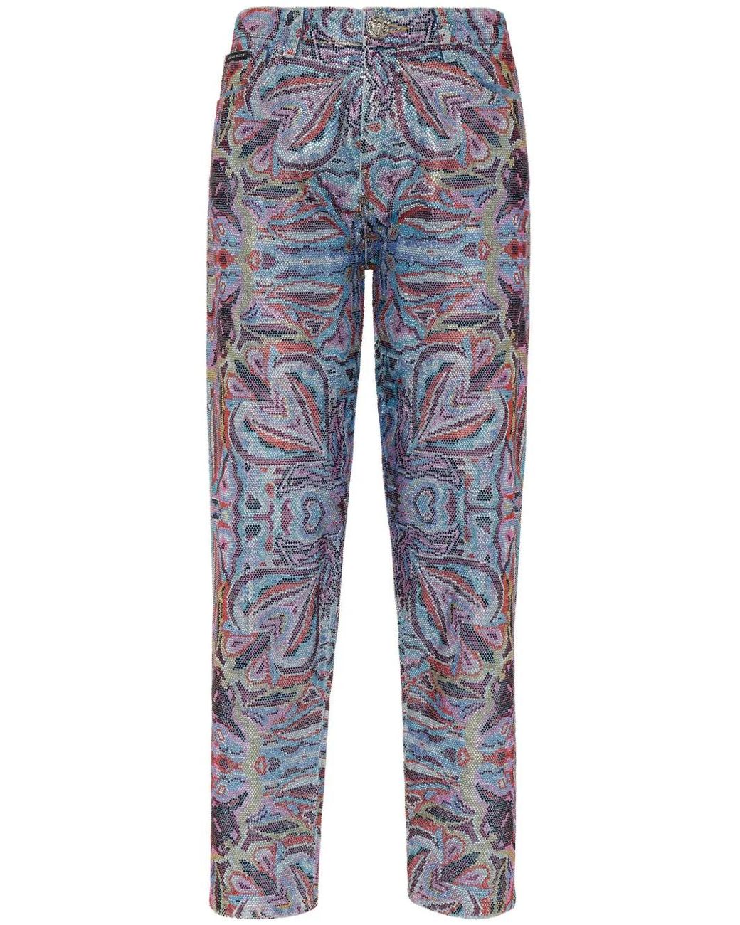 Vaqueros Crystal Circus Capri Philipp Plein de color Blue