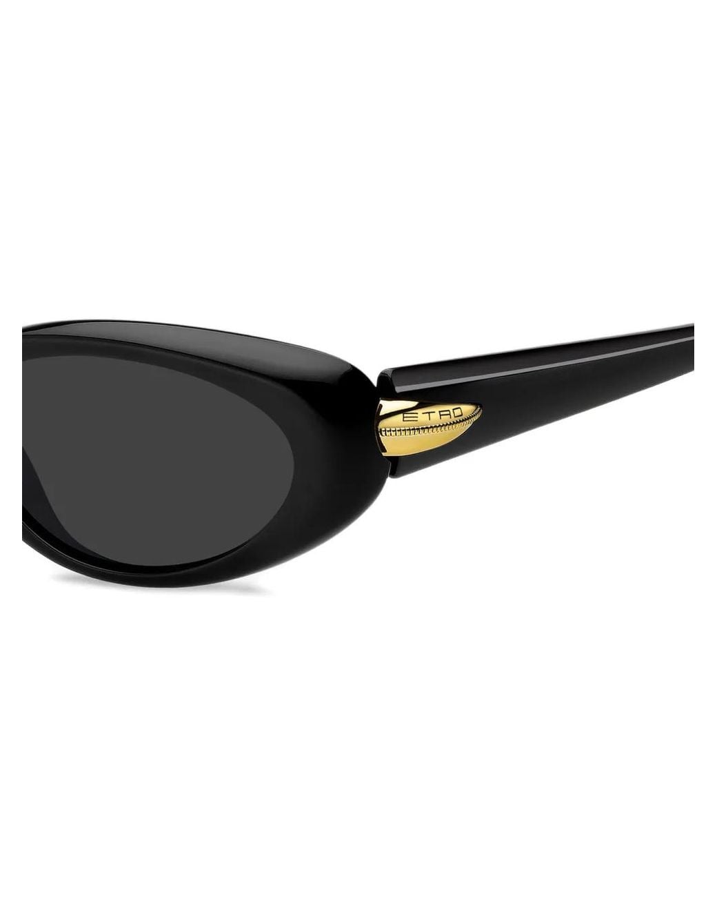 Etro Black Drop Oval-Frame Sunglasses