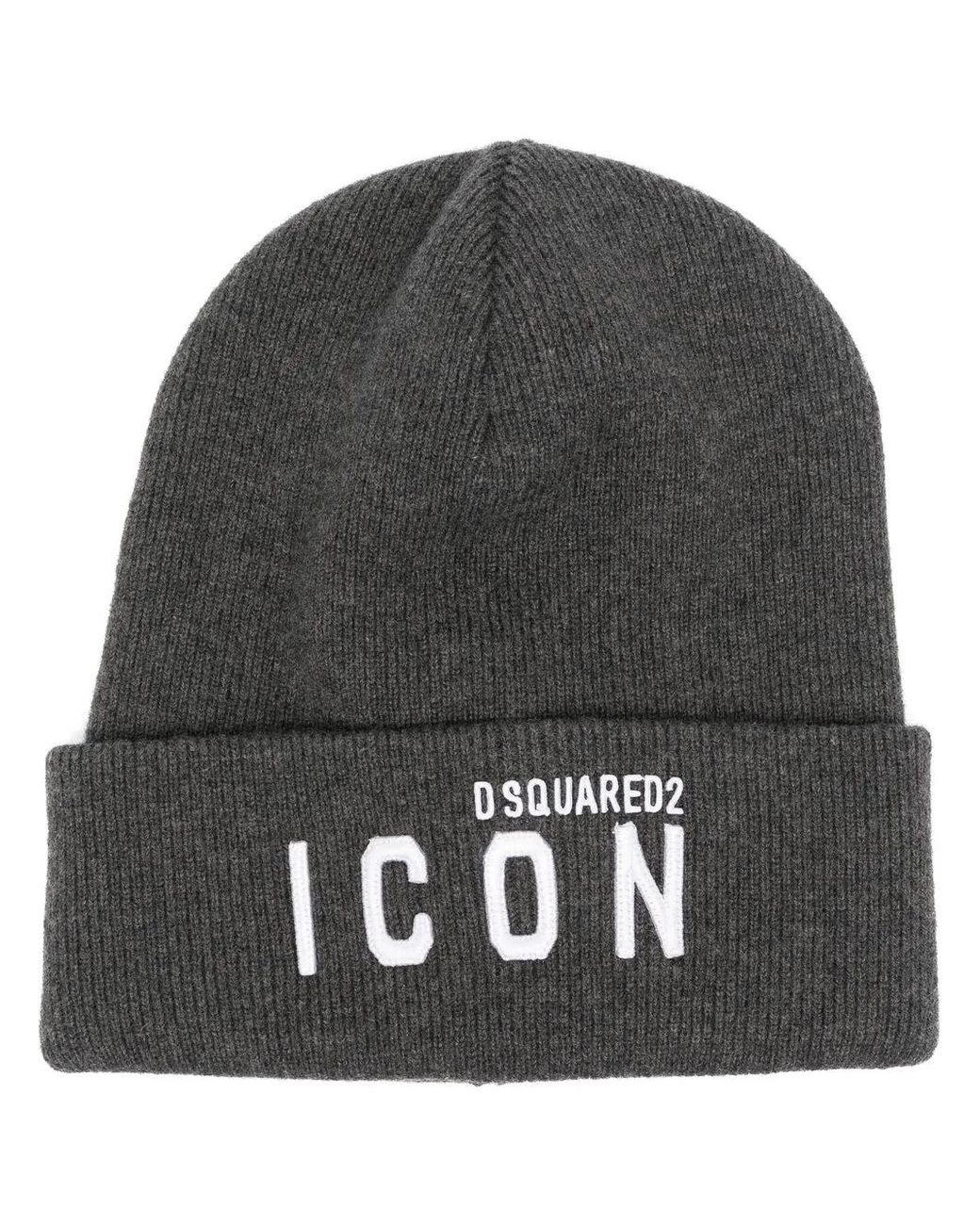 Gorro Con Logo Bordado DSquared² de hombre de color Gray