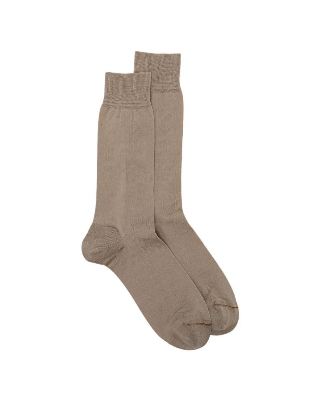 Zegna Gray Tonal-Stitching Socks