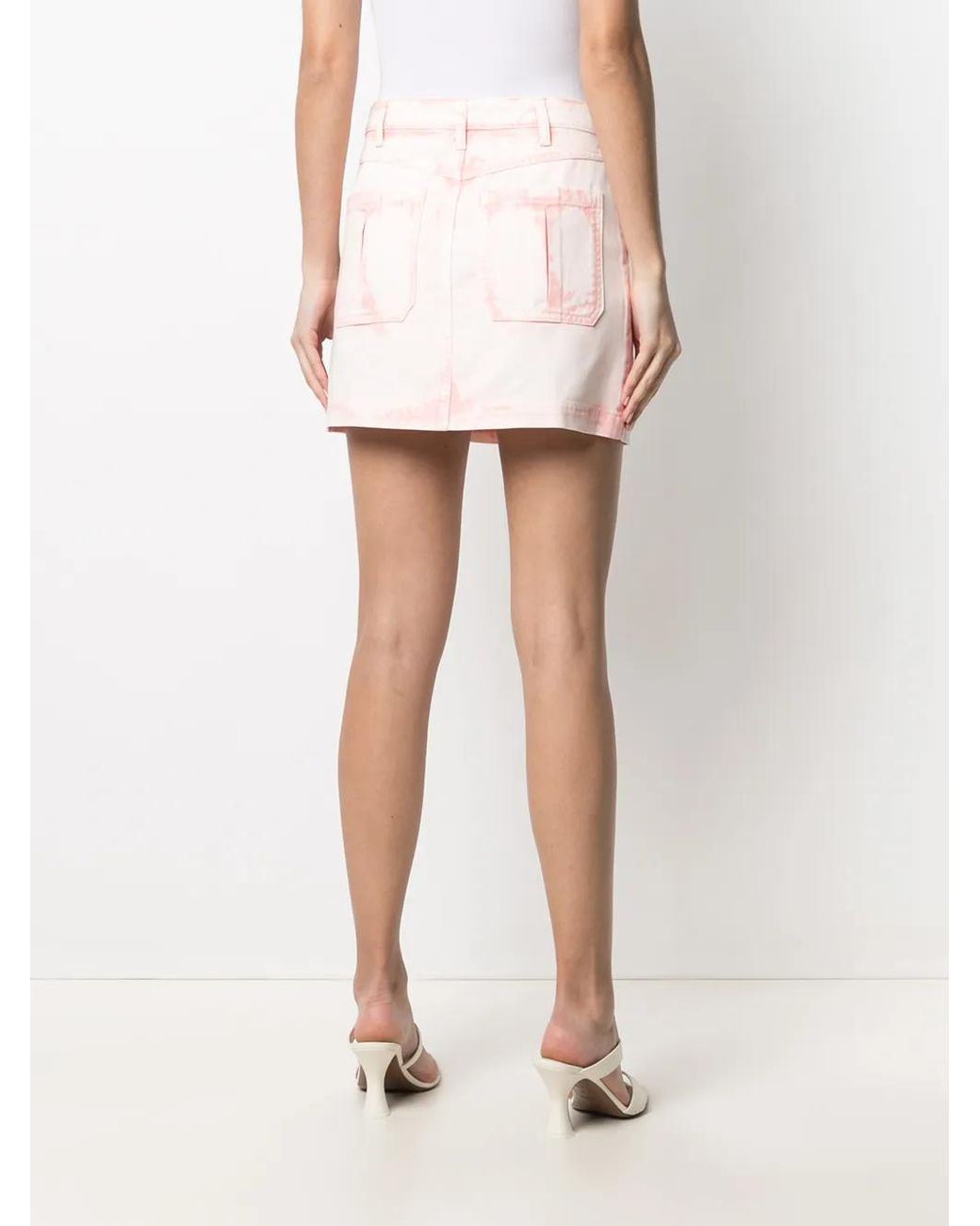 Alberta Ferretti Pink And Cotton Skirt
