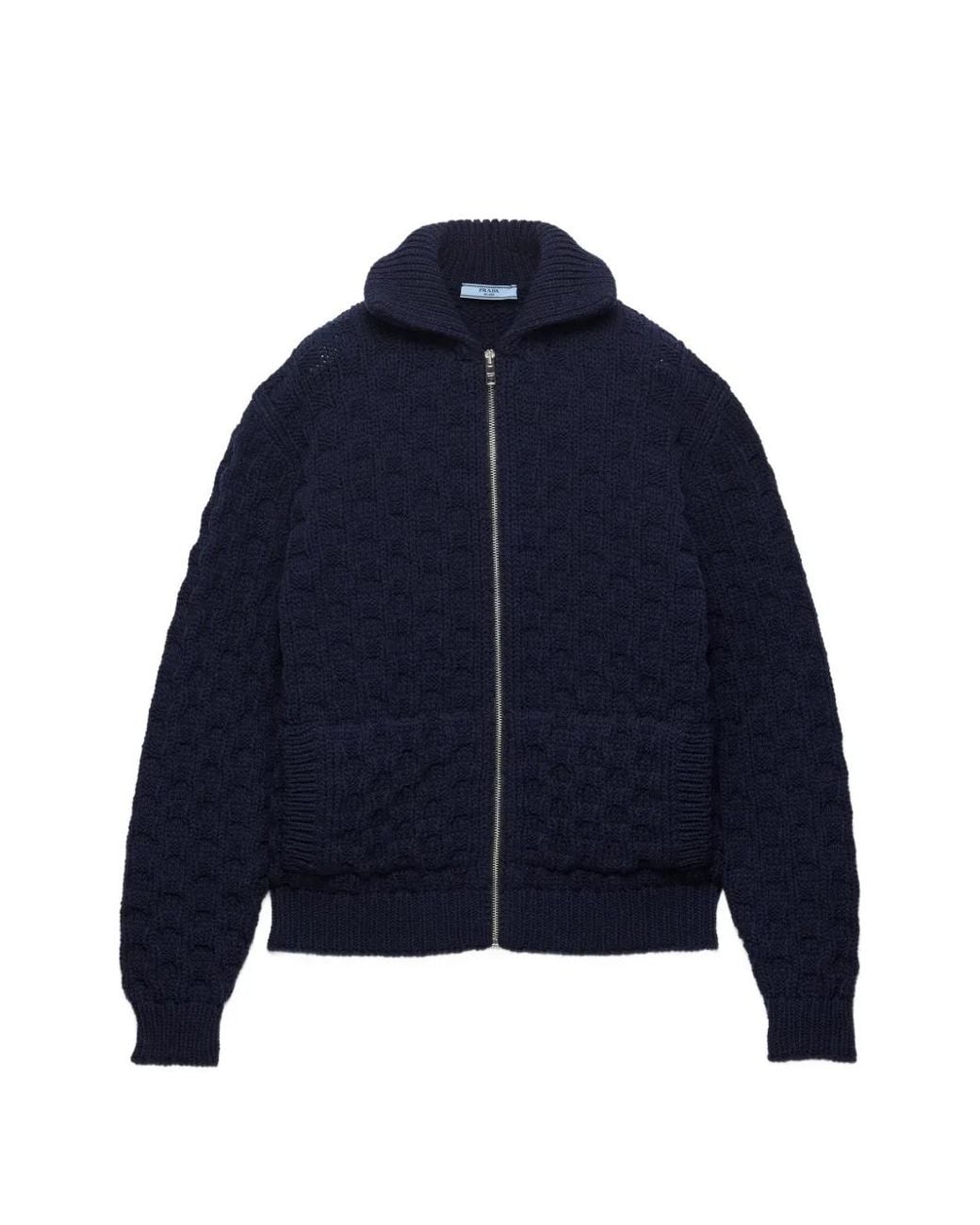 Prada Blue Wool Cardigan
