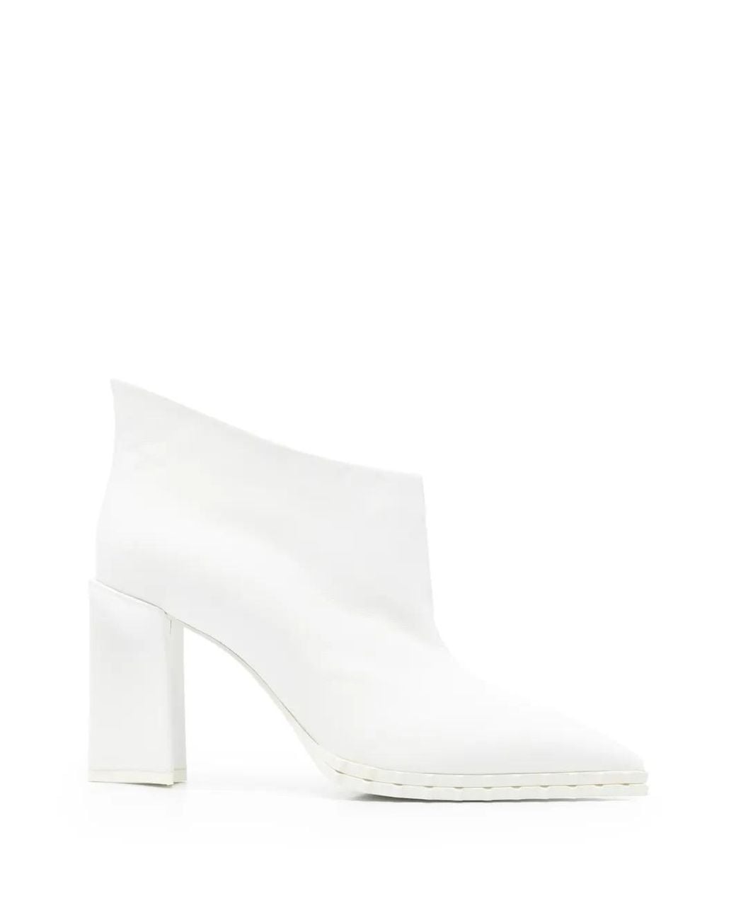 Rayla K White Point-Toe Leather Boots